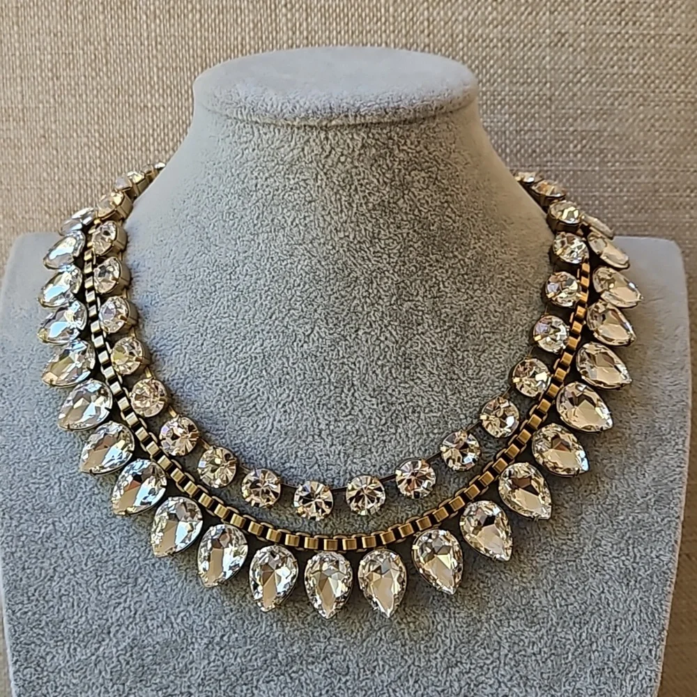 Loren Hope Gold Crystal Tennis Necklace